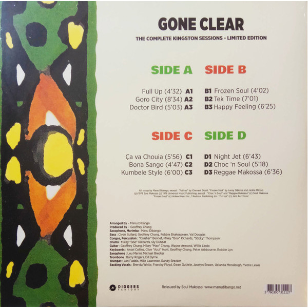 Виниловая пластинка Manu Dibango – Gone Clear - The Complete Kingston Sessions - Limited Edition LP - рис.1