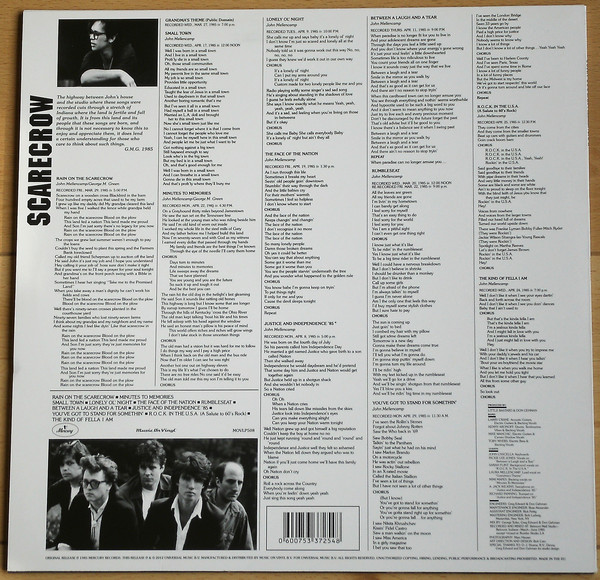 Виниловая пластинка John Cougar Mellencamp - Scarecrow - рис.1