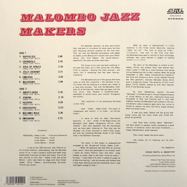 Виниловая пластинка Malombo Jazz Makers – Malombo Jazz Makers (Vol. 2) LP - рис.1