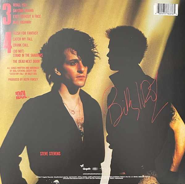 Виниловая пластинка Billy Idol – Rebel Yell - Blue - LP - рис.1