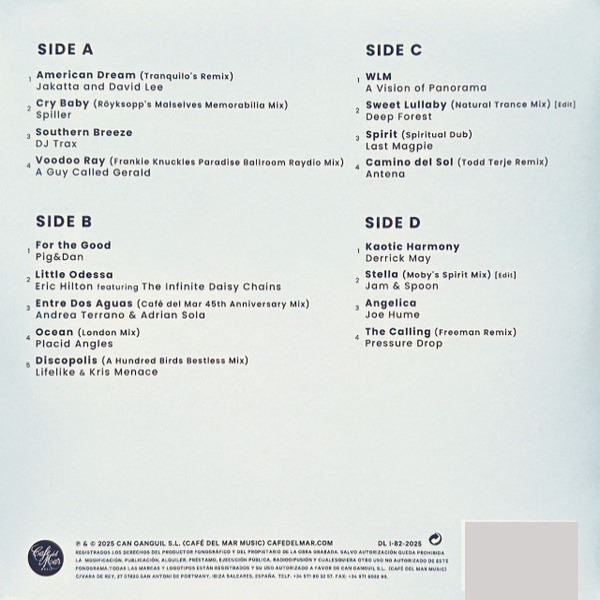 Виниловая пластинка Various Artists - Cafe Del Mar, 45th Anniversary - 2LP - рис.1