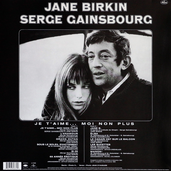 Виниловая пластинка SERGE GAINSBOURG JANE BIRKIN JANE BIRKIN - SERGE GAINSBOURG LP - рис.1