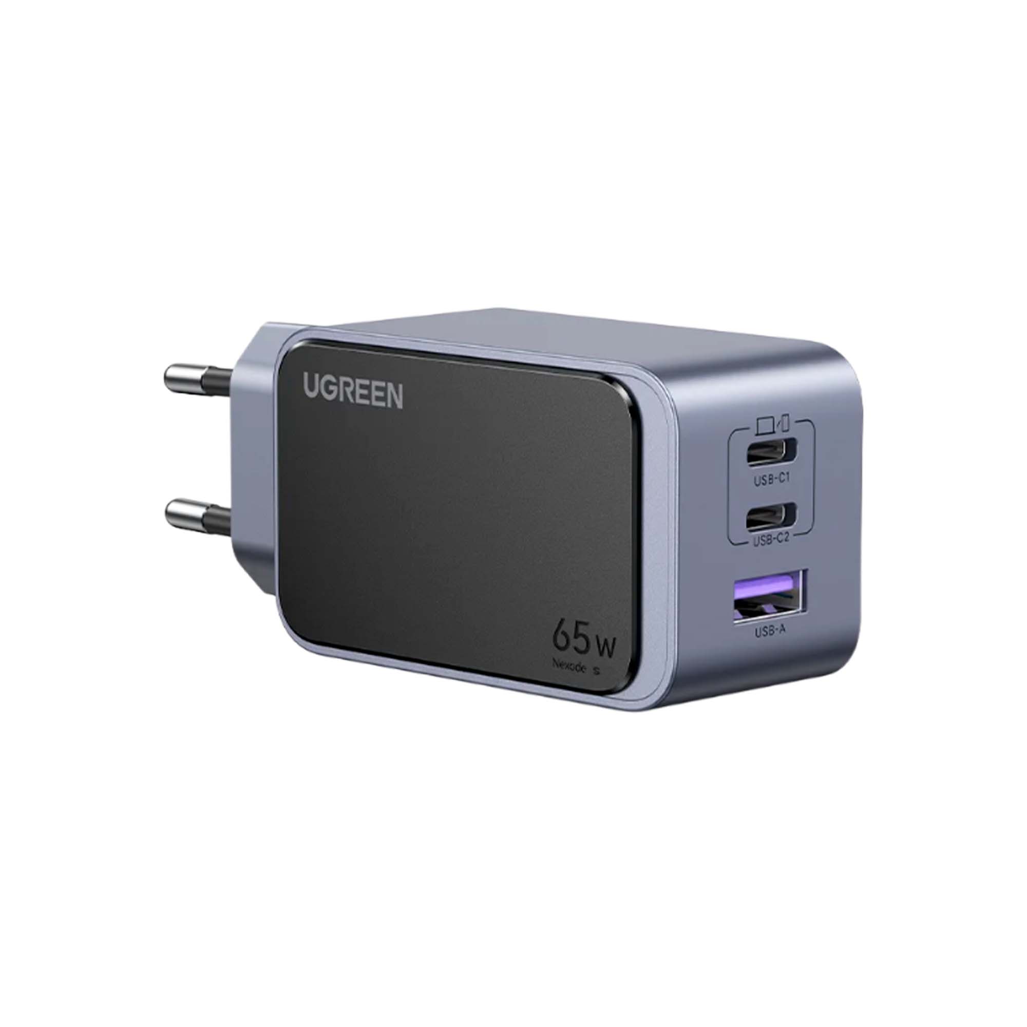 

Сетевое зарядное устройство Ugreen, Серый, X553 65W USB-A + 2USB-C GaN Grey