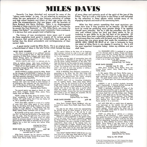 Виниловая пластинка Miles Davis Quartet - Miles Davis Quartet - рис.1