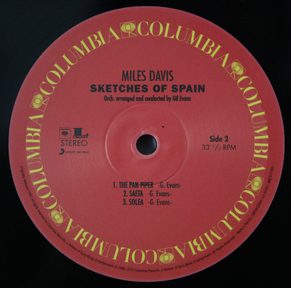 Виниловая пластинка Miles - Sketches Of Spain - рис.3