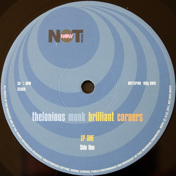 Виниловая пластинка THELONIOUS MONK BRILLIANT CORNERS LP - рис.2