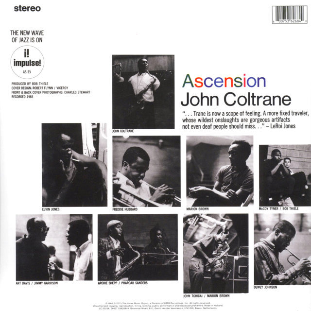 Виниловая пластинка John Coltrane Ascension LP - рис.1