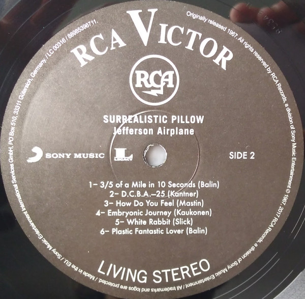 Виниловая пластинка Jefferson Airplane - Surrealistic Pillow - рис.2
