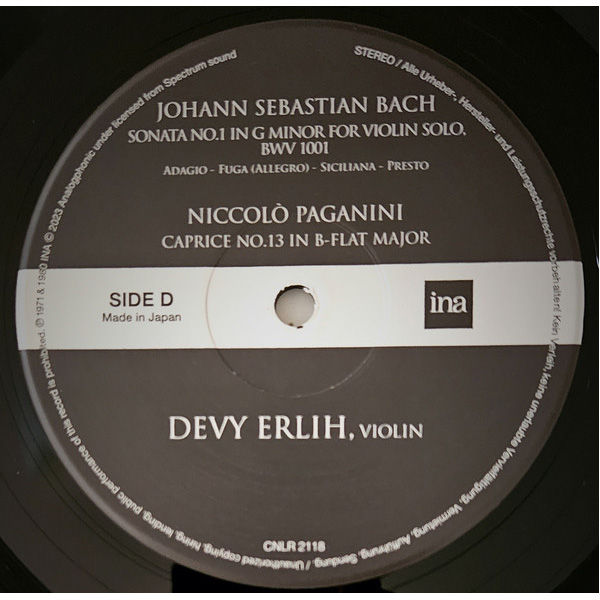 Виниловая пластинка Devy Erlih - Violin Recitals 1971 & 1980 LP - рис.5