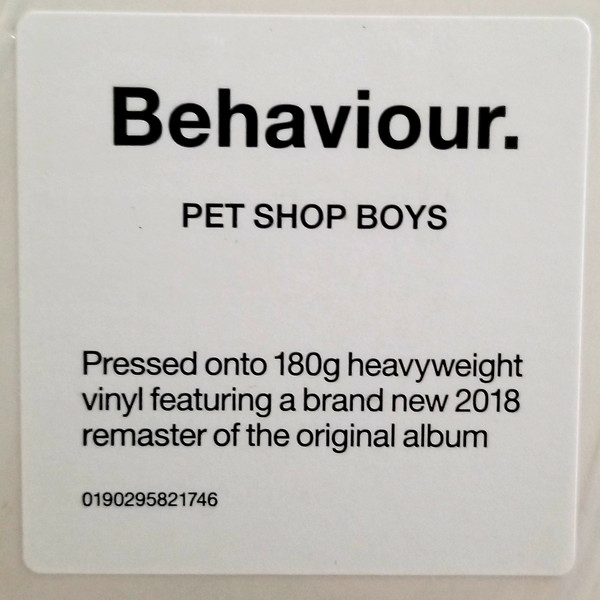 Виниловая пластинка Pet Shop Boys - Behaviour. - рис.1