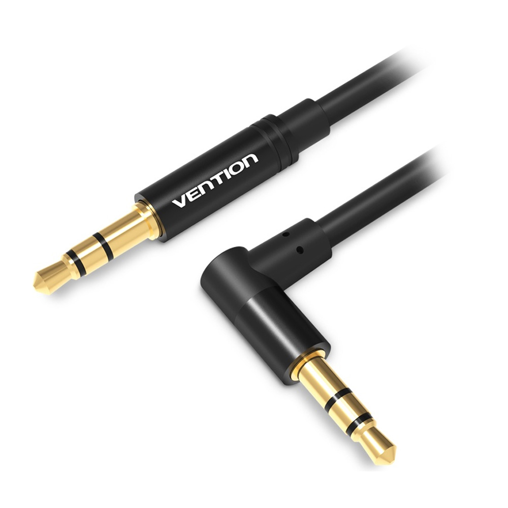 Кабель Vention 3.5mm Male - 3.5mm Male Angled 90 Black 0.5m