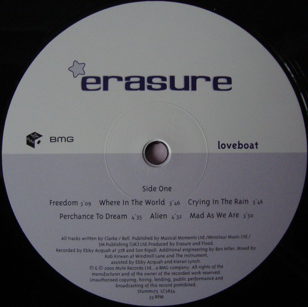 Виниловая пластинка Erasure - Loveboat - рис.1