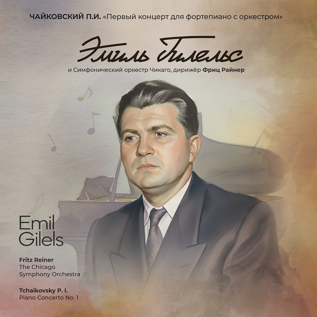 Виниловая пластинка Эмиль Гилельс - Чайковский П.И. 1й концерт для фортепиано с оркестром LP