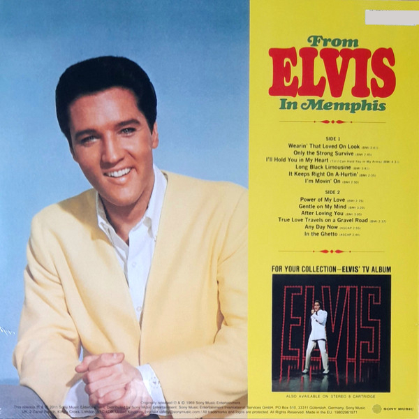 Виниловая пластинка Elvis Presley – From Elvis In Memphis (coloured) LP - рис.1