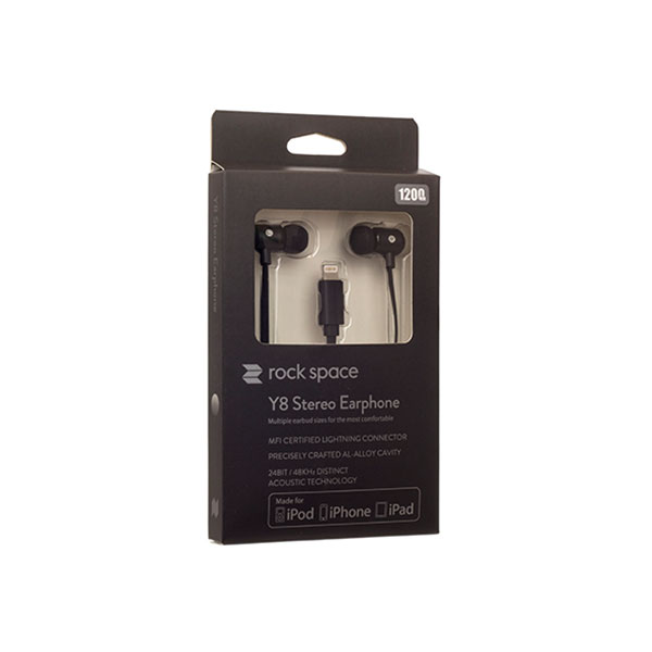 Наушники Rock Y8 Stereo Lightning Earphone (Black) - рис.3