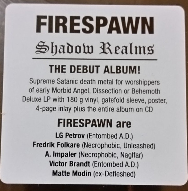 Виниловая пластинка Firespawn - Shadow Realms - рис.1