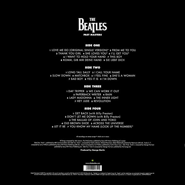 Виниловая пластинка The Beatles - Past Masters - рис.2