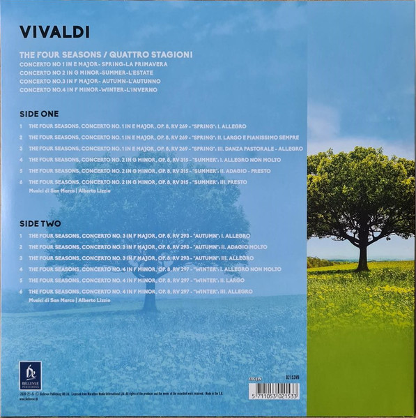 Виниловая пластинка Antonio Vivaldi, Musici di San Marco – The Four Seasons LP - рис.1