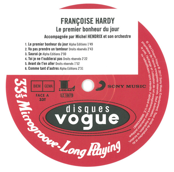 Виниловая пластинка Fran?oise Hardy - Le Premier Bonheur Du Jour - рис.2