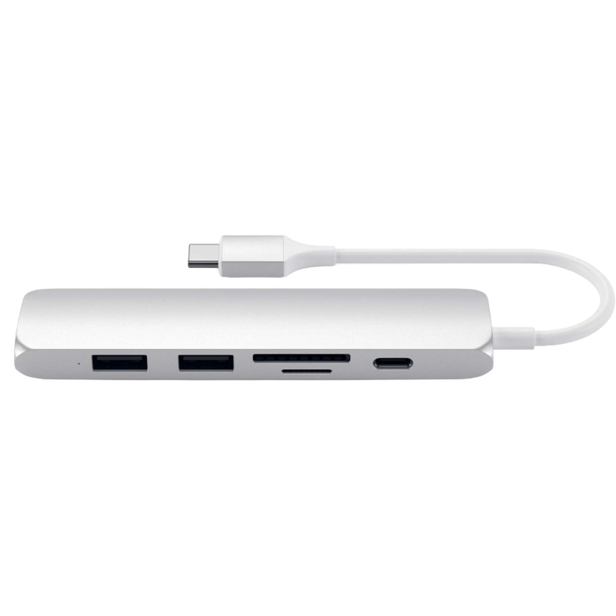 USB HUB Satechi Slim Type-C Multi-Port Adapter V2 Silver