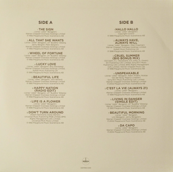 Виниловая пластинка Ace Of Base – Gold LP - рис.5