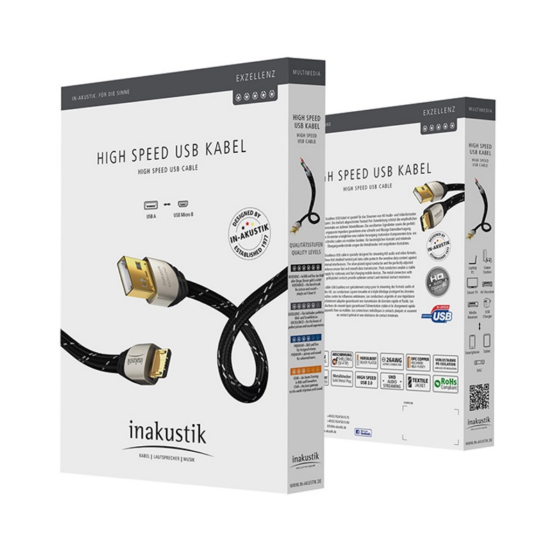 Кабель Inakustik Exzellenz High Speed Micro USB 2.0 1.5m - фото 2