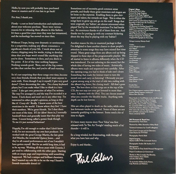 Виниловая пластинка Phil Collins – Face Value LP - рис.5