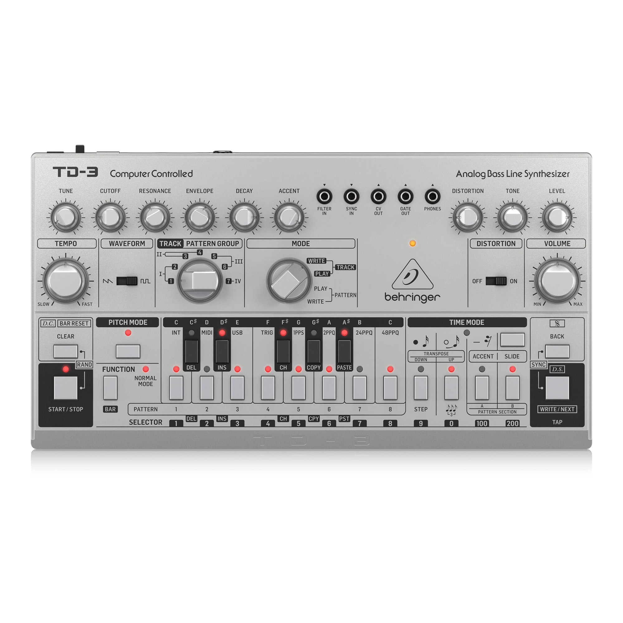 

Синтезатор Behringer, Серебряный, TD-3 Silver