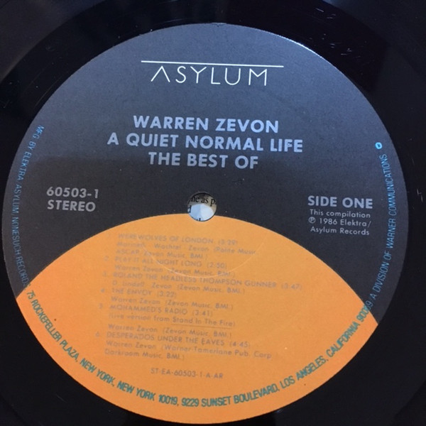 Виниловая пластинка Warren Zevon - A Quiet Normal Life: The Best Of Warren Zevon - рис.2