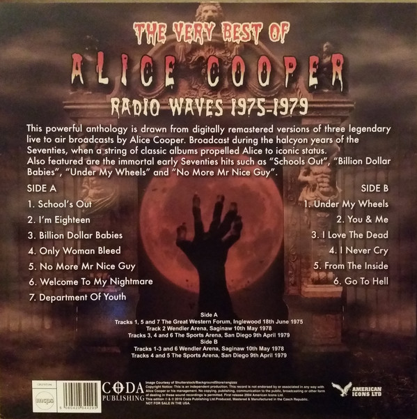 Виниловая пластинка Alice Cooper - The Very Best Of Alice Cooper - Radio Waves 1975-1979 - рис.1