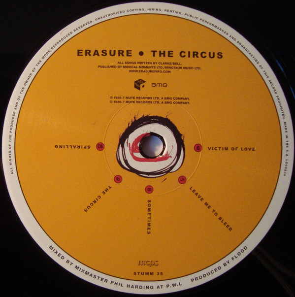 Виниловая пластинка Erasure - The Circus - рис.2