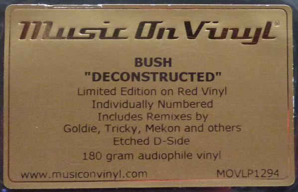 Виниловая пластинка Bush - Deconstructed - рис.2