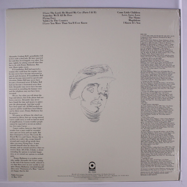 Виниловая пластинка Donny Hathaway - Extension Of A Man - рис.1