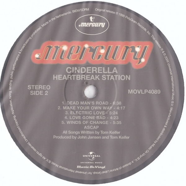 Виниловая пластинка Cinderella - Heartbreak Station LP - рис.6