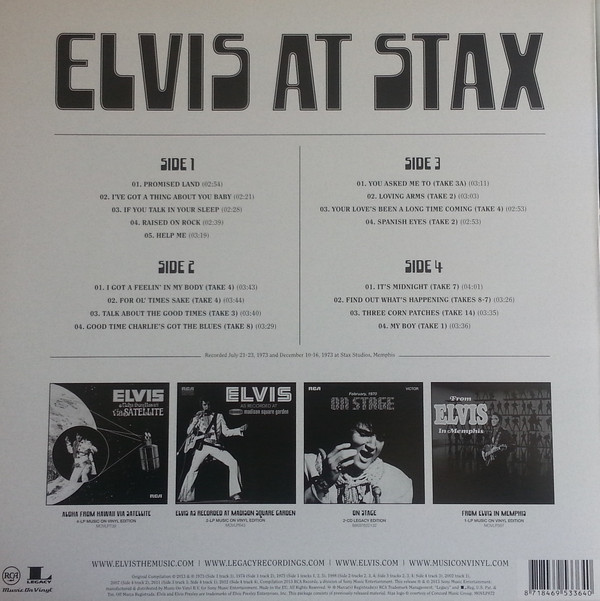 Виниловая пластинка ELVIS PRESLEY ELVIS AT STAX - рис.1