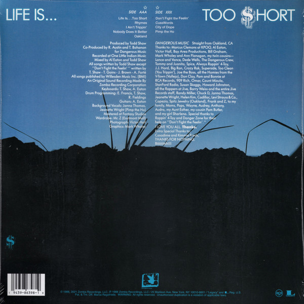 Пластинка Too $hort* Too $hort – Life Is...Too $hort LP Too $hort – Life Is...Too $hort LP - фото 2