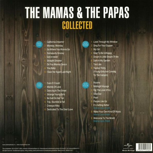 Виниловая пластинка Mamas & The Papas Collected - 2LP - рис.1