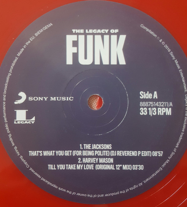 Виниловая пластинка Various - The Legacy Of Funk - рис.1