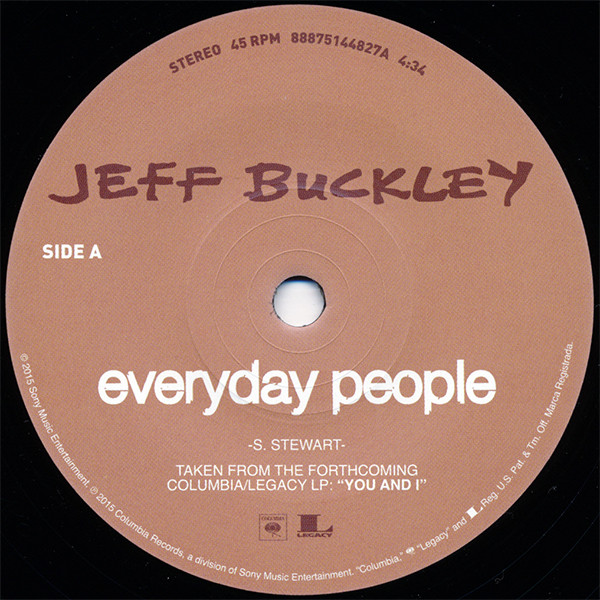 Виниловая пластинка Jeff Buckley; Sly & The Family Stone - Everyday People - рис.2