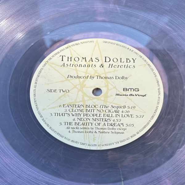Виниловая пластинка Thomas Dolby – Astronauts & Heretics (Pink & Clear Marble) LP - рис.4
