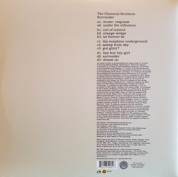 Виниловая пластинка The Chemical Brothers – Surrender 2LP - рис.9