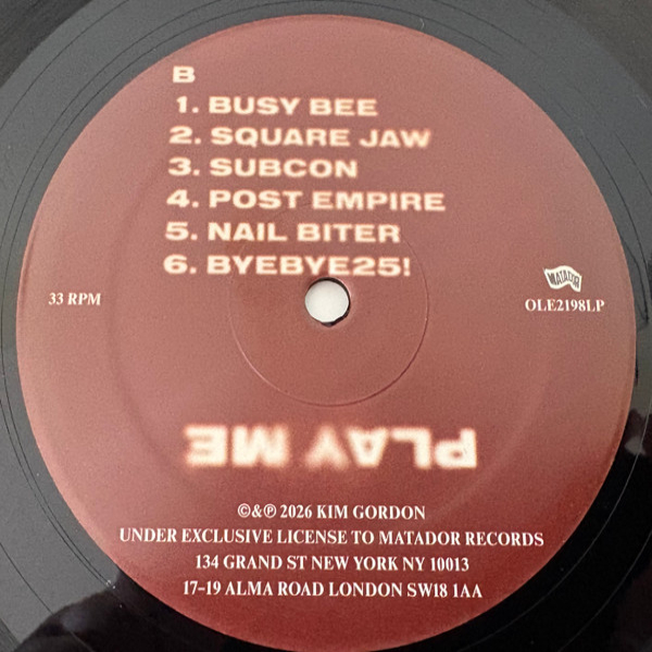 Виниловая пластинка Kim Gordon - Play Me LP - рис.5