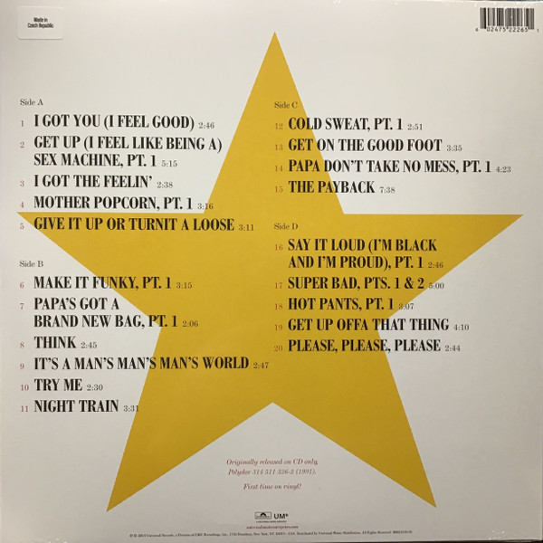 Виниловая пластинка James Brown – 20 All Time Greatest Hits! - Red Transparent 2LP - рис.1