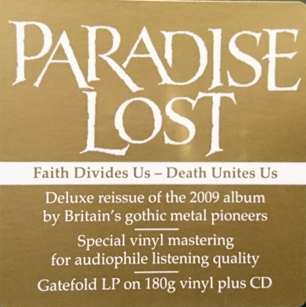 Виниловая пластинка Paradise Lost - Faith Divides Us - Death Unites Us - рис.2