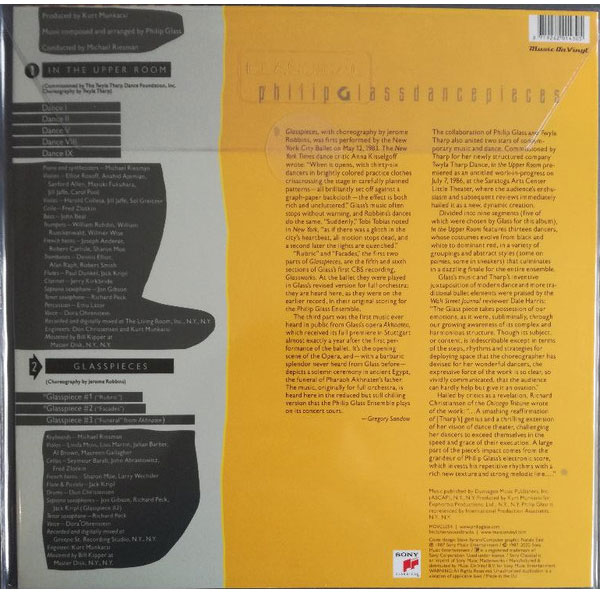 Виниловая пластинка Philip Glass – Dancepieces LP - рис.1