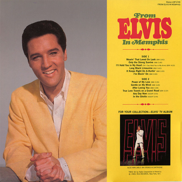 Виниловая пластинка Elvis Presley - From Elvis In Memphis - рис.1