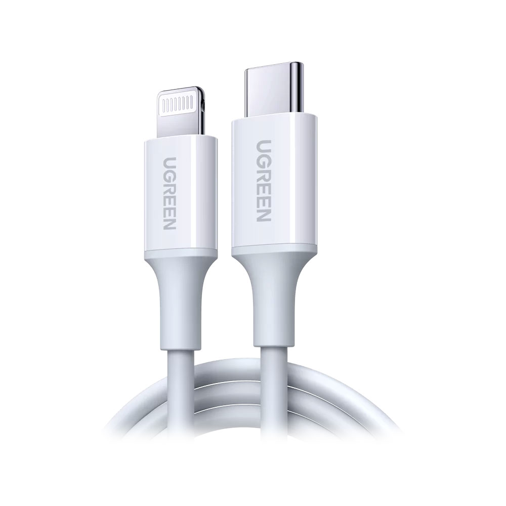 Кабель Ugreen USB-C - Lightning Cable White - фото 1