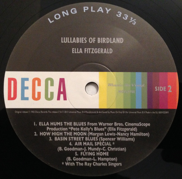 Виниловая пластинка Ella Fitzgerald - Lullabies Of Birdland - рис.3