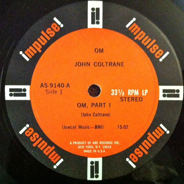 Виниловая пластинка John Coltrane - Om - рис.2