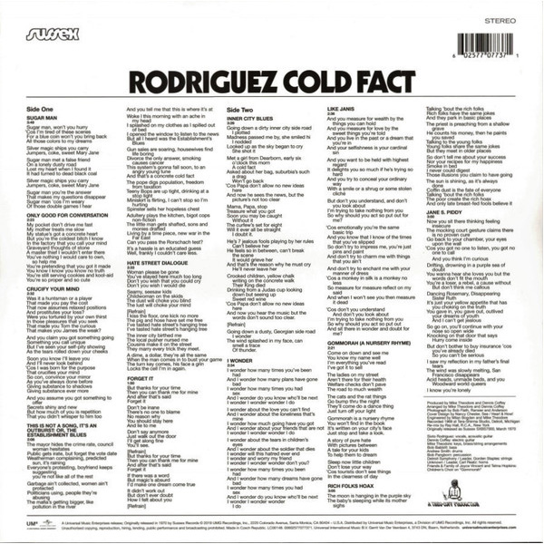 Виниловая пластинка Rodriguez - Cold Fact LP - рис.1